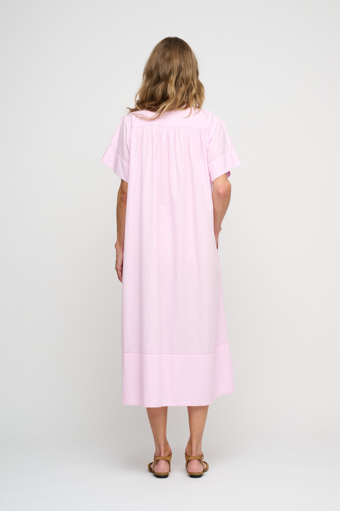 June chambray skjortekjole - Light Pink